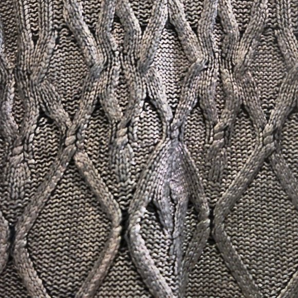 Narciso Rodriguez for Design Nation Knit Sweater Metallic Black size M - Picture 4 of 12